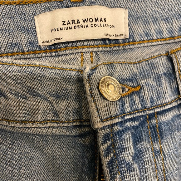 Zara straight leg jeans size 8 - Picture 3 of 3